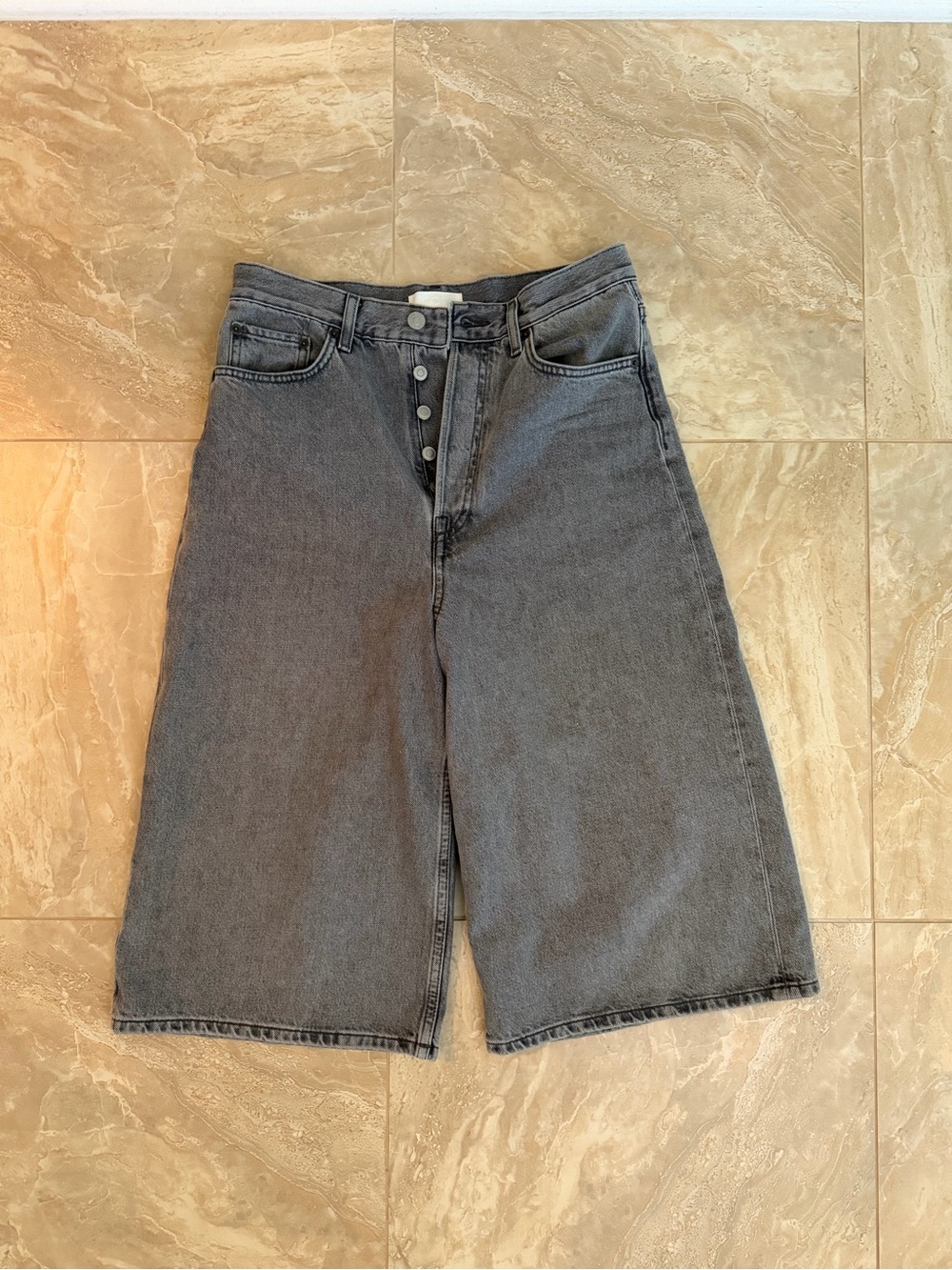 COS Black/Gray High-Waist Culottes